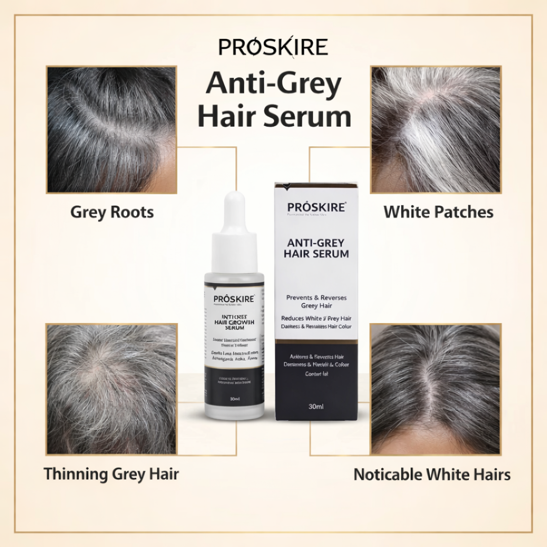 Proskire Anti-Grey Hair Serum | Reduces White Hair | Controls Hair Fall