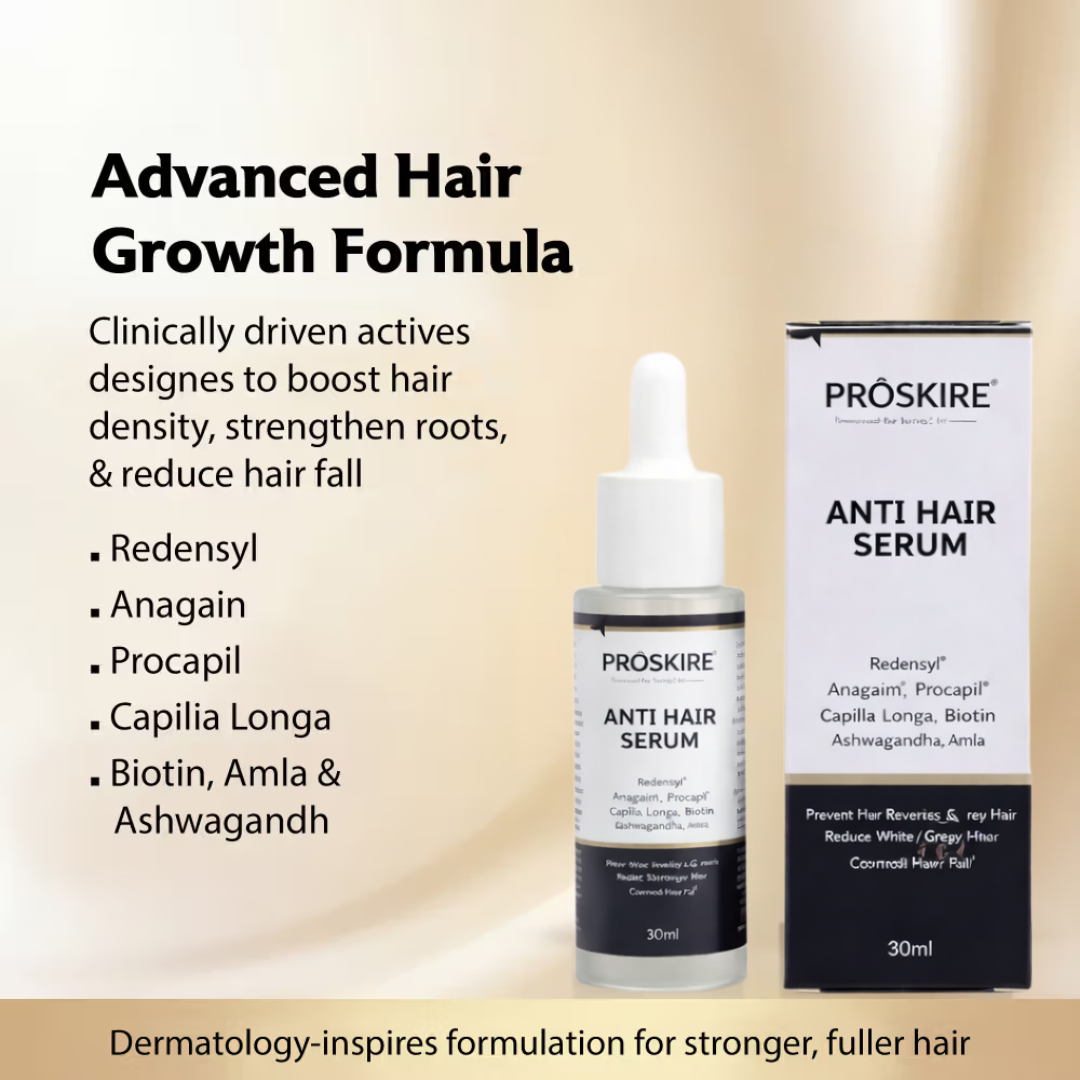 Proskire Anti-Grey Hair Serum | Reduces White Hair | Controls Hair Fall